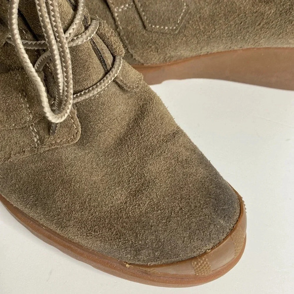SOREL Toronto Waterproof Suede Wedge Lace Bootie - Picture 2 of 9